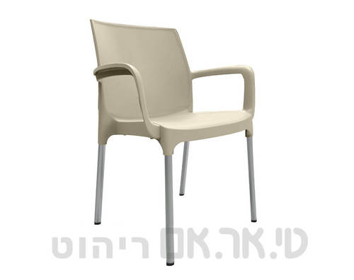 כסא דגם אלגנט עם ידיות בז