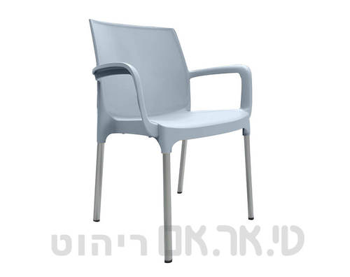 כסא דגם אלגנט עם ידיות אפור