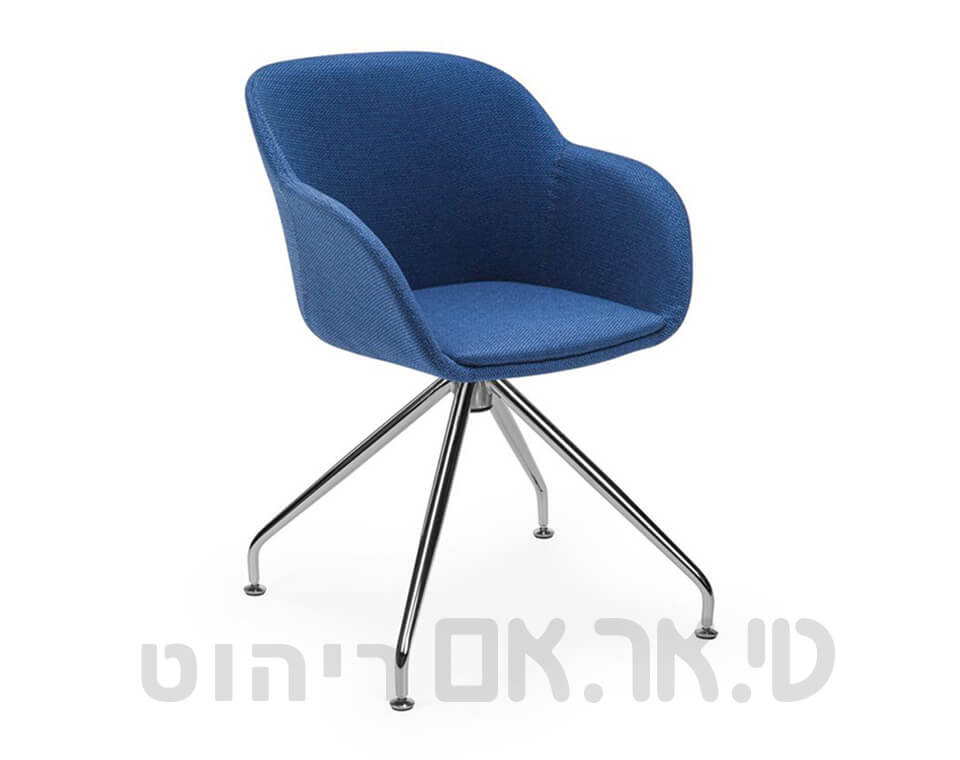 כיסא דגם מישל מרופד עם רגלי עכביש