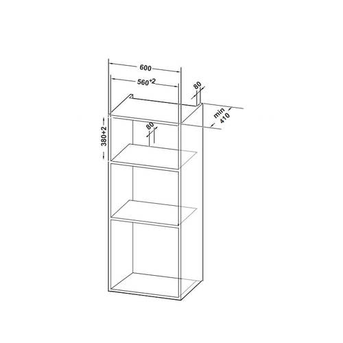 מיקרוגל בנוי משולב גריל דגם EMSB30XCF ELECTROLUX בצבע שחור