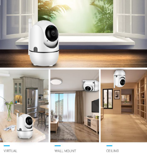 מצלמת אבטחה ביתית אלחוטית - WIFI מתכווננת PTZ 720P 