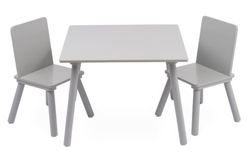 סט שולחן ו 2 כסאות מעץ לילדים דגם מורל ‏‏‏‏Morell - אפור