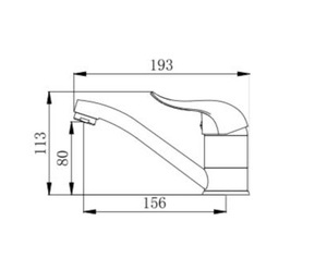 ברז פרח נמוך פיה מסתובבת ניקל מבריק 2305S סיוון אופיר