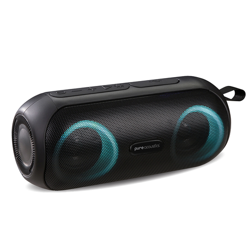 רמקול בלוטוס נייד מוגן מים IP65 עם תאורת RGB דגם QBT-270 מבית PURE ACOUSTICS