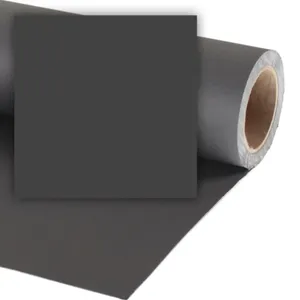 רקע נייר שחור לצילום 2.72X11 מטר Colorama Black