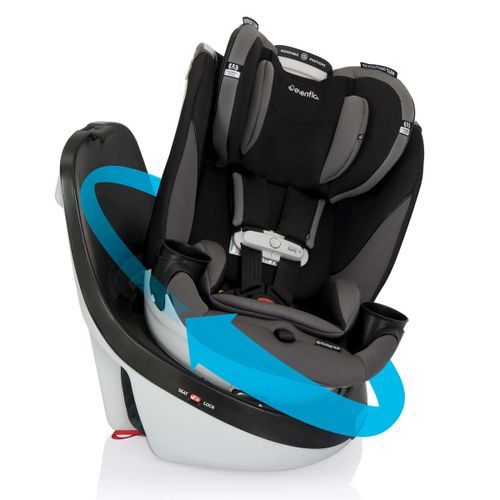 כיסא בטיחות מסתובב צר במיוחד רבולב Revolve 360 Slim - שחור/אפור Obsidian Black Evenflo