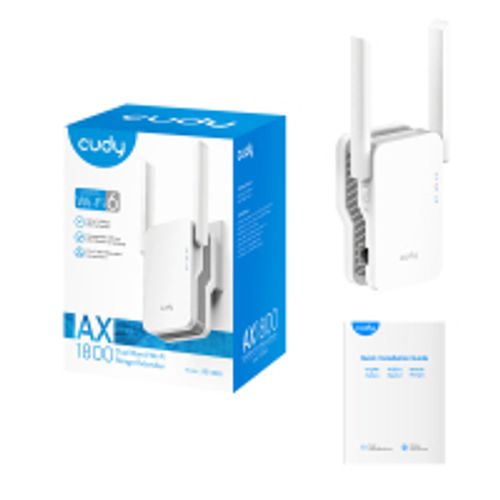 מגדיל טווח אלחוטי דואל בנד CUDY AX1800, WiFi 6, Mesh, Extender/AP