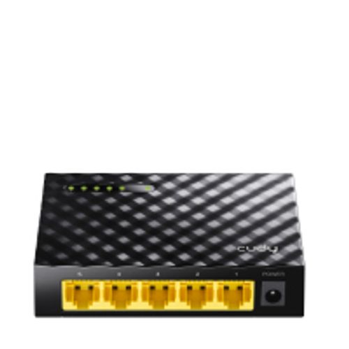 מתג לא מנוהל עם 5 פורטים במהירות 10/100/1000 Mbps עם ספק חיצוני CUDY