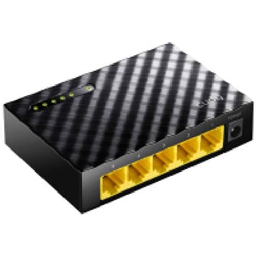 מתג לא מנוהל עם 5 פורטים במהירות 10/100/1000 Mbps עם ספק חיצוני CUDY