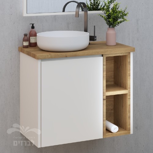 ארון נטילה תלוי מגירה + 2 מדפים 60x35 ס