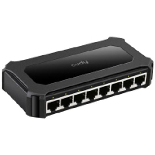 מתג לא מנוהל עם 8 פורטים במהירות 10/100/1000 Mbps עם ספק חיצוני CUDY