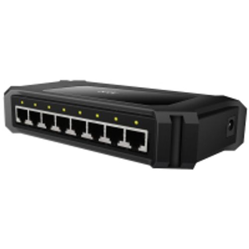מתג לא מנוהל עם 8 פורטים במהירות 10/100/1000 Mbps עם ספק חיצוני CUDY
