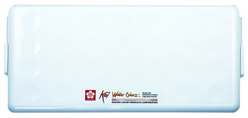 סט 60 צבעי מים בקופסת פלסטיק  KOI SAKURA +  כחול מים
