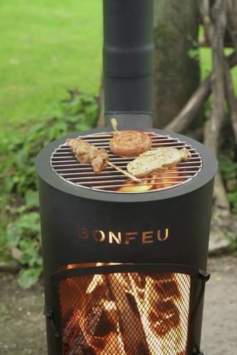 תנור גינה עץ  BonGiano SP Black