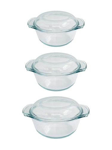 סט 3 סירי זכוכית OVEN TO TABLE