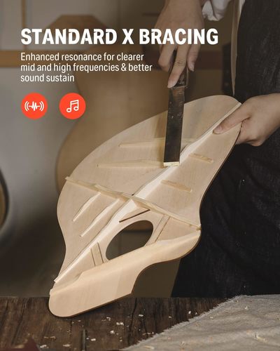 *ערכת גיטרה אקוסטית*- גיטרה אקוסטית DAG1CB בצבע שחור + תיק + קאפו + רצועה + מפרטים ועוד | מהבאנדלים המשתלמים בישראל מבית DONNER