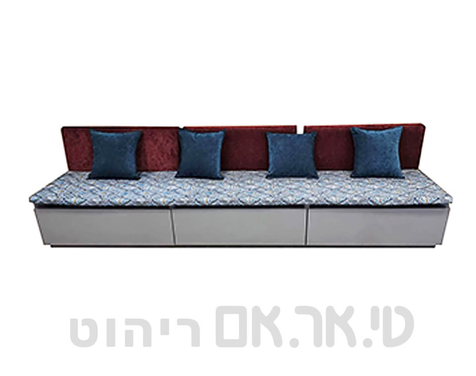 ספסל אחסון מרופד עם מגירות