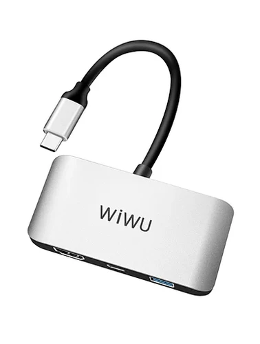  מתאם 3 ב-1 בחיבור Type-c דגם WIWU-Alpha C2H