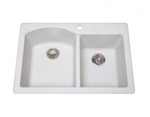 כיור מטבח גרניט כפול 50X80.2X21 ס"מ טופז TOPAZ שוני SHONY