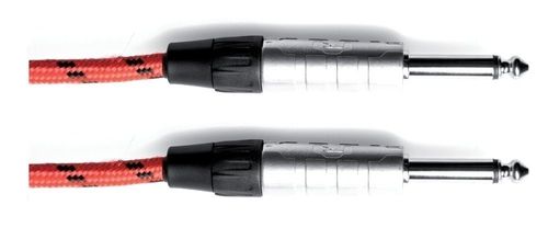 כבל PL 6.3 מקצועי 3 מטר TWEED בצבע אדום שחור Instrument cable mono Pro Line מבית GEWA (Germany)