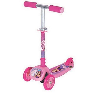 קורקינט 3 גלגלים הפוך מתקפל - BARBIE
