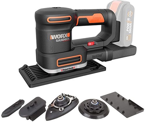 גוף מלטשת נטענת 20V כולל 3 ראשים מתחלפים WORX WX820.9
