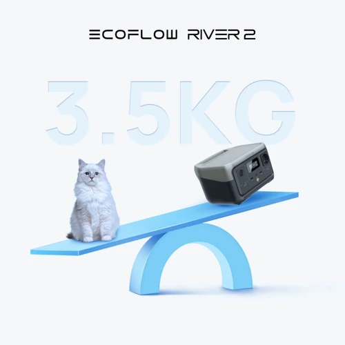 תחנת כח ניידת RIVER 600-2 EFR600 + פאנל סולארי קשיח ECOFLOW 100W