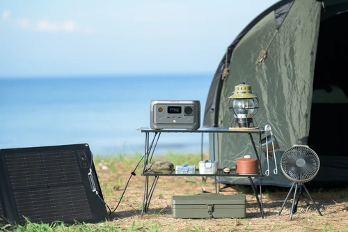 תחנת כח ניידת RIVER 600-2 EFR600 + פאנל סולארי קשיח ECOFLOW 100W