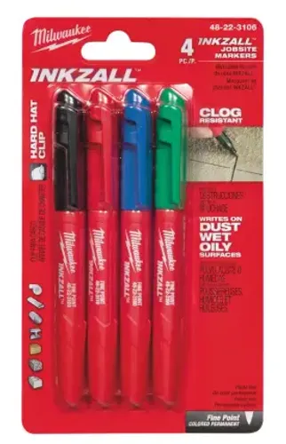 סט 4 טושים INKZALL Milwaukee