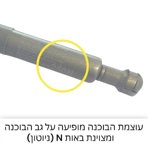 מציאת עוצמת הבוכנות גז לדלת ארון קלפה למיקרוגל 250N, 380N, 500N (ניוטון)  לשימוש במנגנוני מיקרוגל לארונות מטבח תיקון הרכבה והחלפה קלים ופשוטים - קסבומר KESSEBOHMER גרמניה