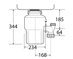 טוחן אשפה 0.75 כוח סוס ISE דגם EVOLUTION 200