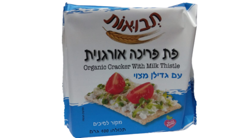 פת פריכה אורגנית עם גדילן מצוי תבואות 100 גרם