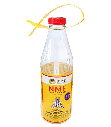 מלכודת זבוב הפירות - נו מד פליי - No Med Fly - בקבוק 1 ליטר - 3 יחידות