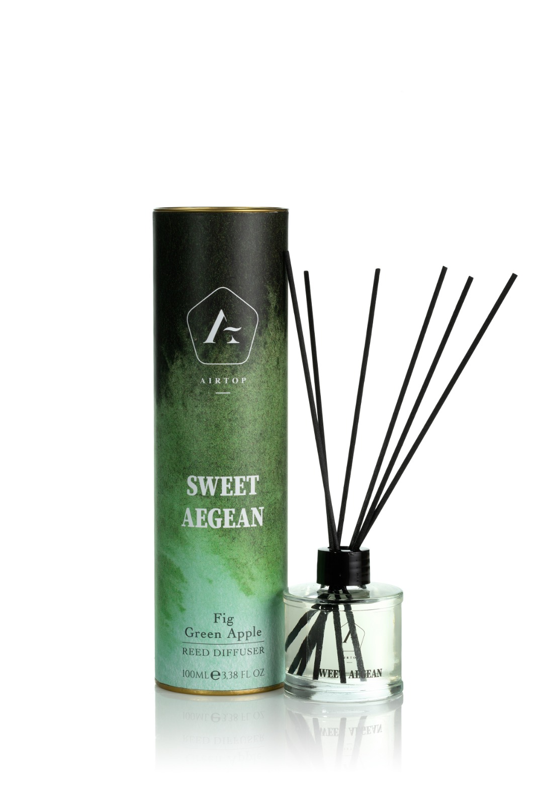 מבשם מקלות במבוק- SWEET AEGEAN - מפיץ ריח בניחוח תפוח ירוק 100 מ"ל