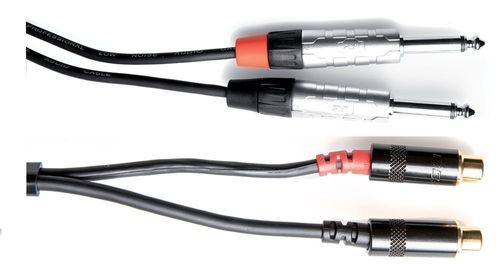 כבל TWIN אורך 1.5 מטר 2xPL 6.3 - 2x PL 6.3 connectors מסדרת PRO LINE מבית GEWA (Germany)