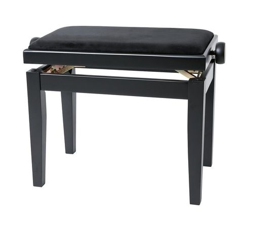 כסא פסנתר מתכוונן BENCH DELUXE בצבע שחור מט 130000 מבית GEWA (Germany)