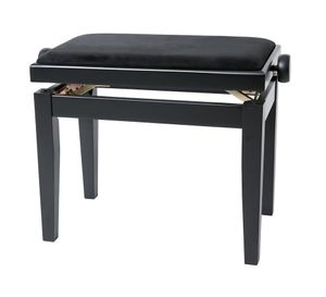 כסא פסנתר מתכוונן BENCH DELUXE בצבע שחור מט 130000 מבית GEWA (Germany)