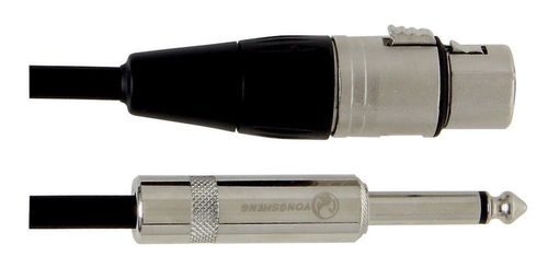 כבל מיקרופון מקצועי XLR(f)- PL 6.3 באורך 3 מטר MICROPHONE CABLE מסדרת PRO LINE מבית GEWA (Germany)