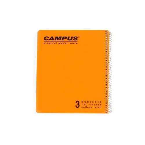 מחברת ספירלה 3 נושאים שורה CAMPUS A4 במגוון גדלים