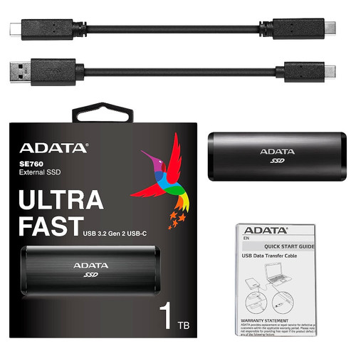 ADATA SE760 external SSD - ASE760-1TU32G2-CBK - ADATA - כונן חיצוני HDD/SSD