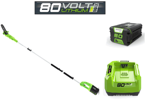 מסור גבהים 80V 10 עם סוללה 2.0AH ומטען מהיר מבית Greenworks