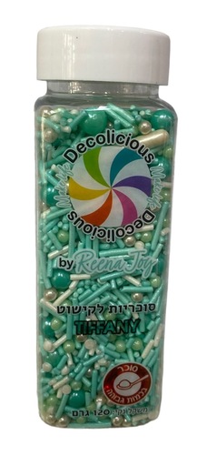 סוכריות לקישוט טיפאני 120 גר' Tiffany cake sprinkles