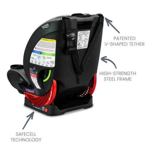 מושב בטיחות One4Life SafeWash BRITAX וואן 4 לייף בצבע שחור אפור ONYX STONE ברייטקס