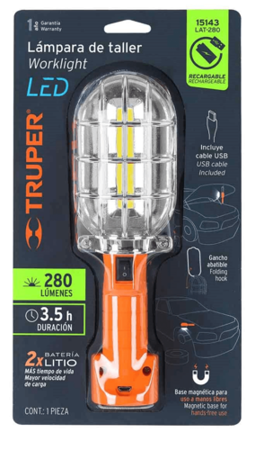 נורת מוסך נטענת ומגנטית TRUPER