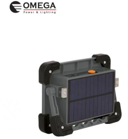 תאורת שטח סולארית 25W נטען - OMEGA