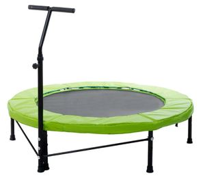 טרמפולינה למרפסת או לחצר בקוטר 140 ס"מ עם ידית אחיזה וריפוד מגן