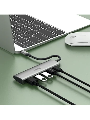 תחנת עגינה 5 ב 1 עם חיבור USB Type C דגם WiWU-Alpha 531H