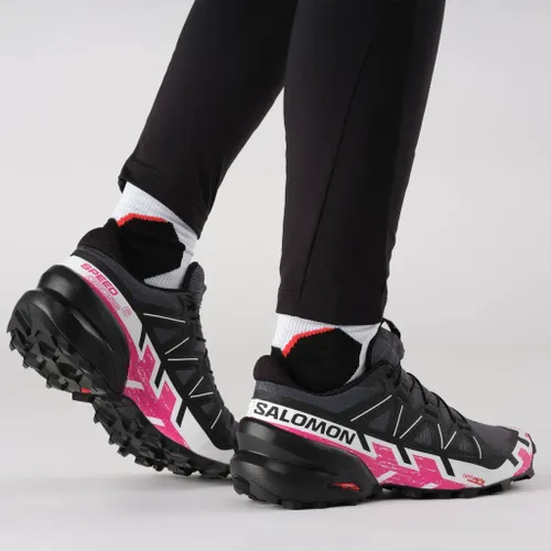 נעלי SPEEDCROSS 6 שחורות בורדו מבית המותג סלומון SALOMON