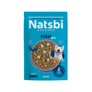 נטסבי Natsbi מזון טבעי מאודה לכלב-דגים 500 גרם - גוסבי