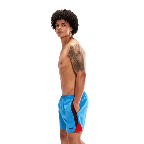 מכנס ים לגברים | Hyper Boom Splice 16″ Swim Shorts Blue/Red